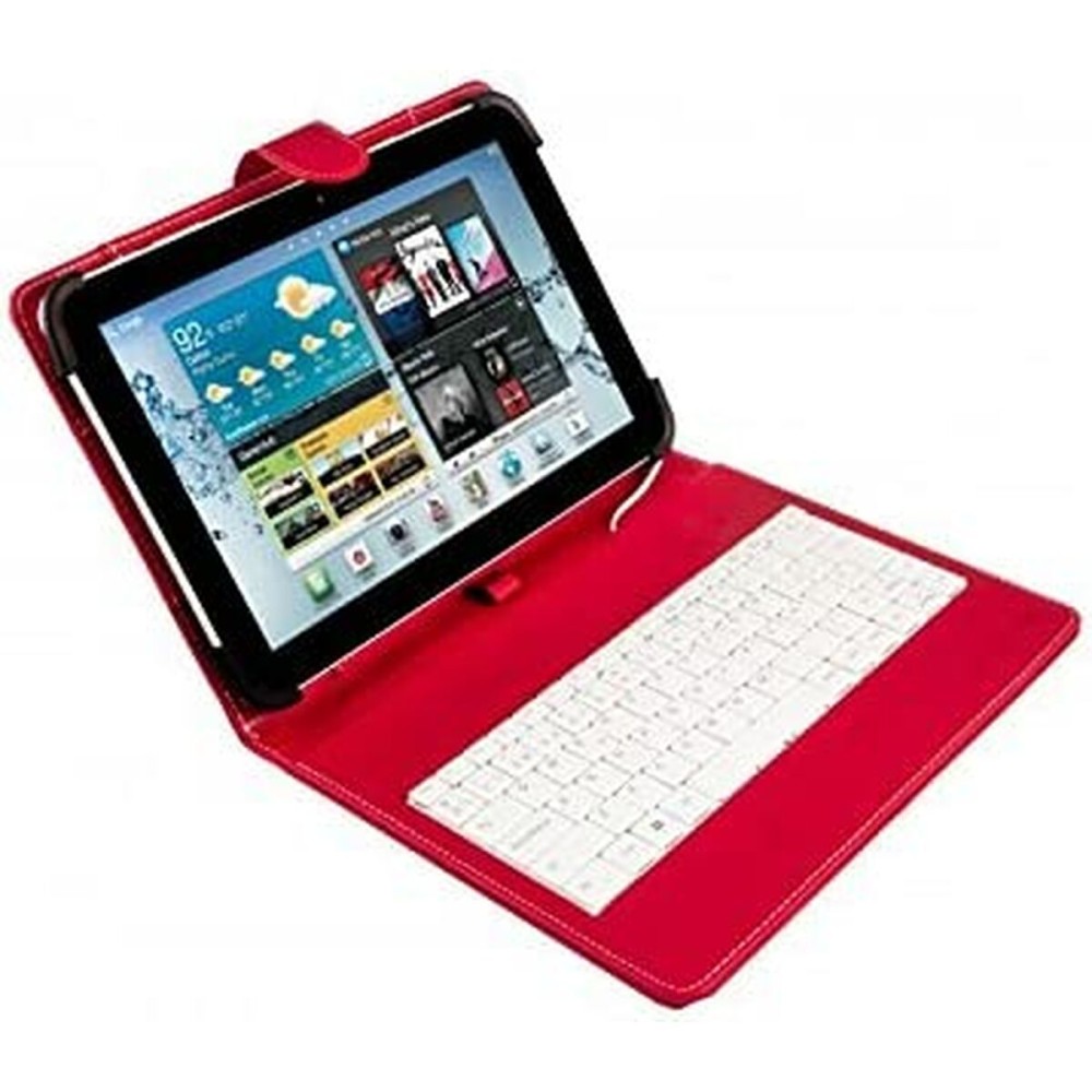 Capa para Tablet e Teclado Silver Electronics 111916140199 Vermelho Qwerty espanhol QWERTY 9"-10.1"