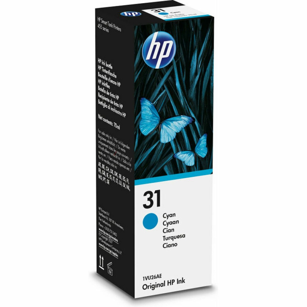 Ink for cartridge refills HP 31 70 ml Cyan