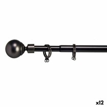 Curtain Bar Extendable Ball Black Iron 5 x 181 x 5 cm (12 Units)