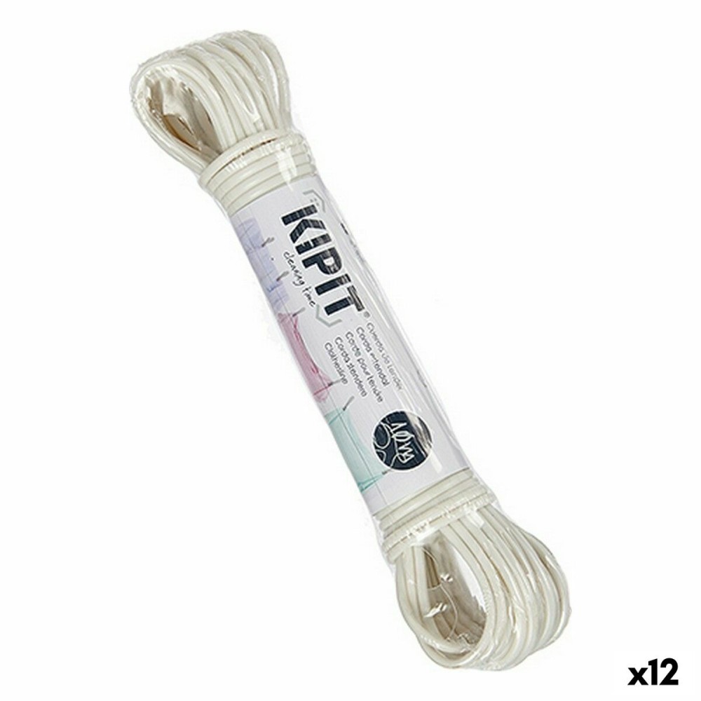 Corda para estendal Branco PVC 10 m (12 Unidades)