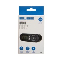 Rádio Portátil Digital ELBE RF96 Preto FM Mini