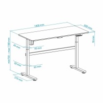 Mesa de Escritório TooQ TQESSD01-BK Preto Aço (140 x 60 cm)