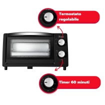 Convection Oven Ardes AR6211B Black 800 W 10 L