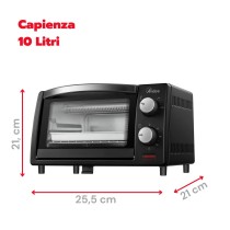 Convection Oven Ardes AR6211B Black 800 W 10 L