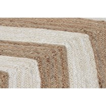 Alfombra DKD Home Decor Scandi Natural Poliéster Algodón Blanco Marrón claro Jute 200 x 290 x 1 cm