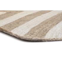 Tapete DKD Home Decor Scandi Natural Poliéster Algodão Branco Marrom claro Jute 200 x 290 x 1 cm