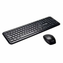 Keyboard and Wireless Mouse Owlotech MK200W Spanish Qwerty Black