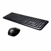 Keyboard and Wireless Mouse Owlotech MK200W Spanish Qwerty Black