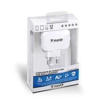 Carregador de Parede TooQ AATCAT0150 USB x 2 17W Branco