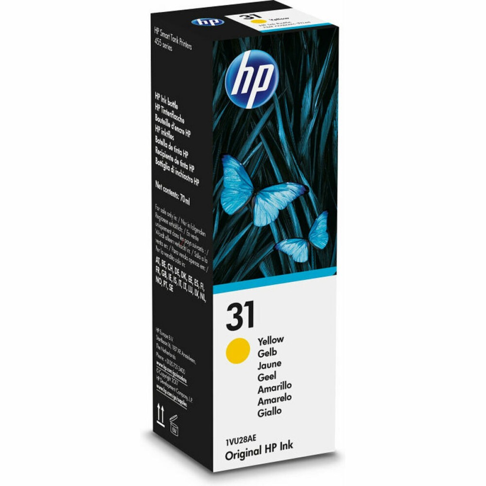 Ink for cartridge refills HP 31 Yellow