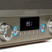 Radio Aiwa BSTU750BR   50W Lautsprecher Silberfarben Braun Vintage