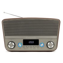 Radio Aiwa BSTU750BR   50W Lautsprecher Silberfarben Braun Vintage