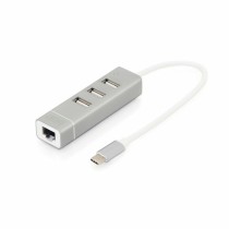 Hub USB Digitus DA-70253 Silberfarben Aluminium