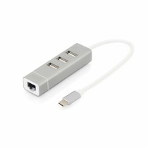 USB Hub Digitus DA-70253 Silver Aluminium