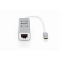 Hub USB Digitus DA-70253 Argentato Alluminio