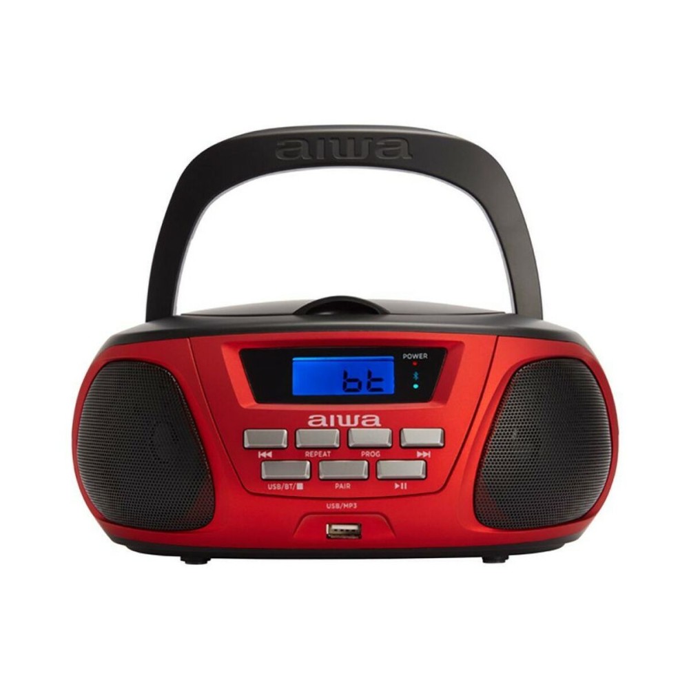 Radio CD Bluetooth MP3 Aiwa BBTU300RD    5W Negro Rojo