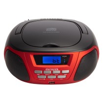 Rádio CD Bluetooth MP3 Aiwa BBTU300RD    5W Preto Vermelho