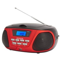 Radio CD Bluetooth MP3 Aiwa BBTU300RD    5W Nero Rosso