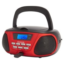 Rádio CD Bluetooth MP3 Aiwa BBTU300RD    5W Preto Vermelho