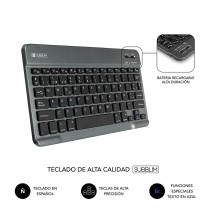 Hülle für Tablet und Tastatur Subblim SUBKT3-BTL100 Schwarz Qwerty Spanisch (Restauriert A)