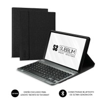 Hülle für Tablet und Tastatur Subblim SUBKT3-BTL100 Schwarz Qwerty Spanisch (Restauriert A)