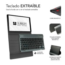 Hülle für Tablet und Tastatur Subblim SUBKT3-BTL100 Schwarz Qwerty Spanisch (Restauriert A)