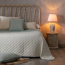 Trapunta 230 x 280 cm Azzurro Crema