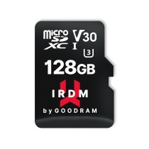 Tarjeta de Memoria Micro SD con Adaptador GoodRam IRDM M3AA 128 GB Negro