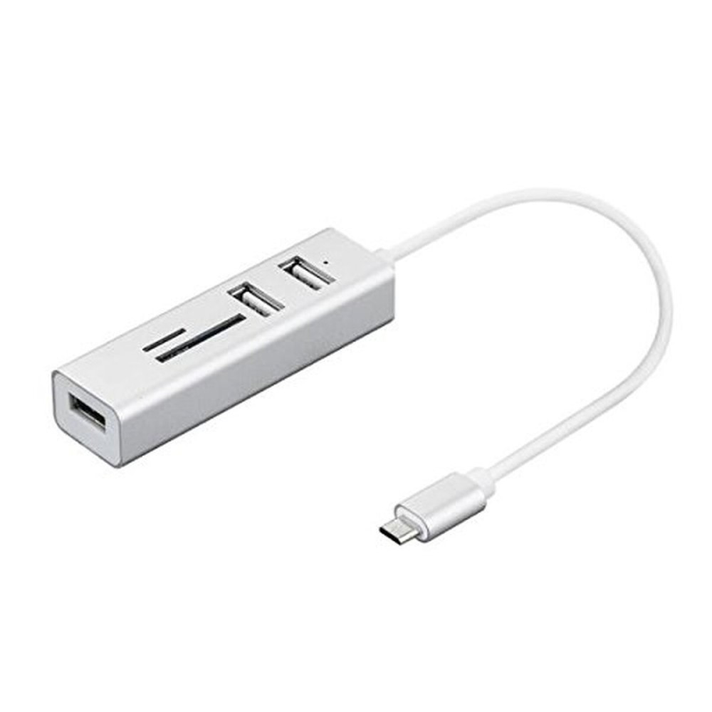 Hub USB Nilox NX090301141 Branco Prateado