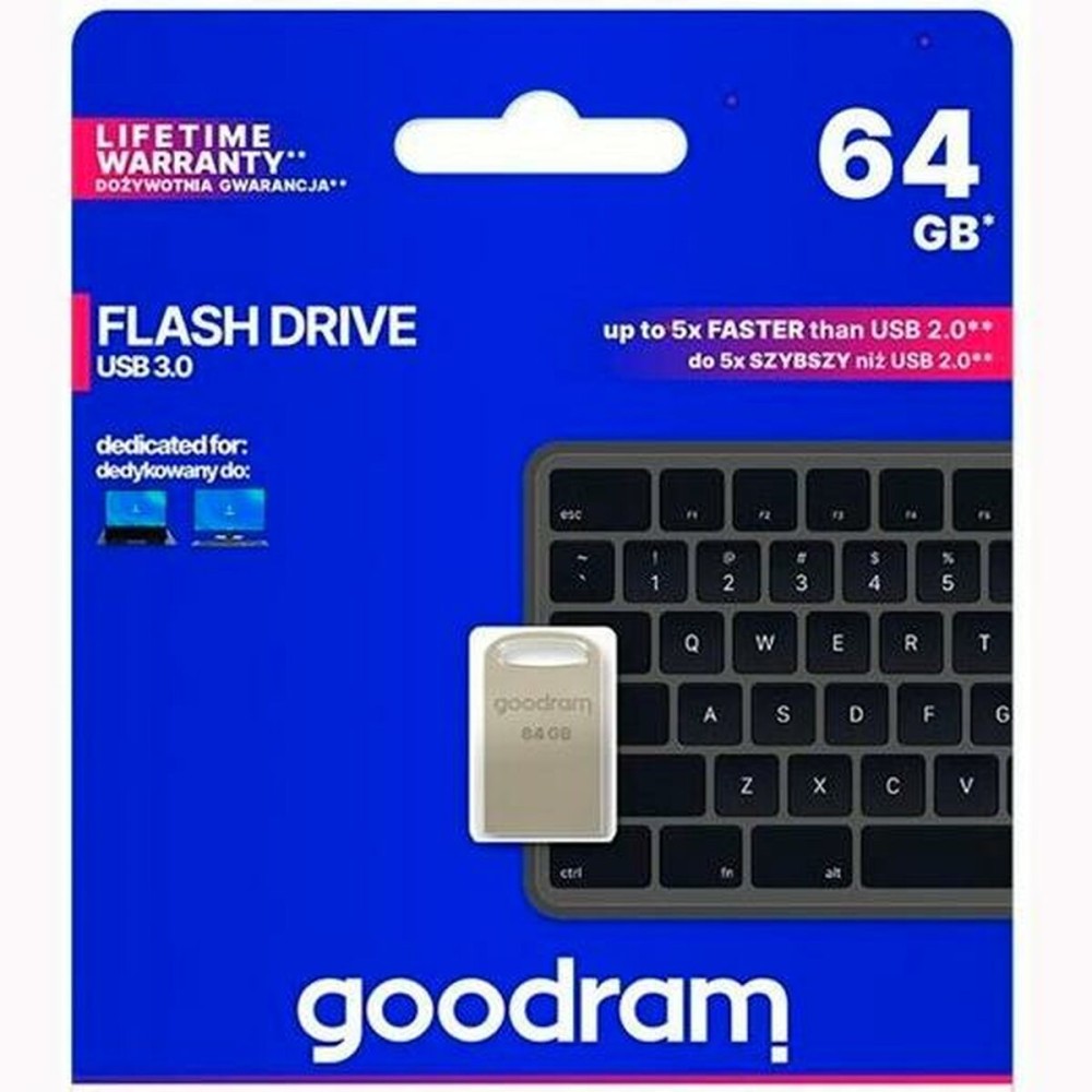 Memória USB GoodRam UPO3 Cinzento Prateado 64 GB