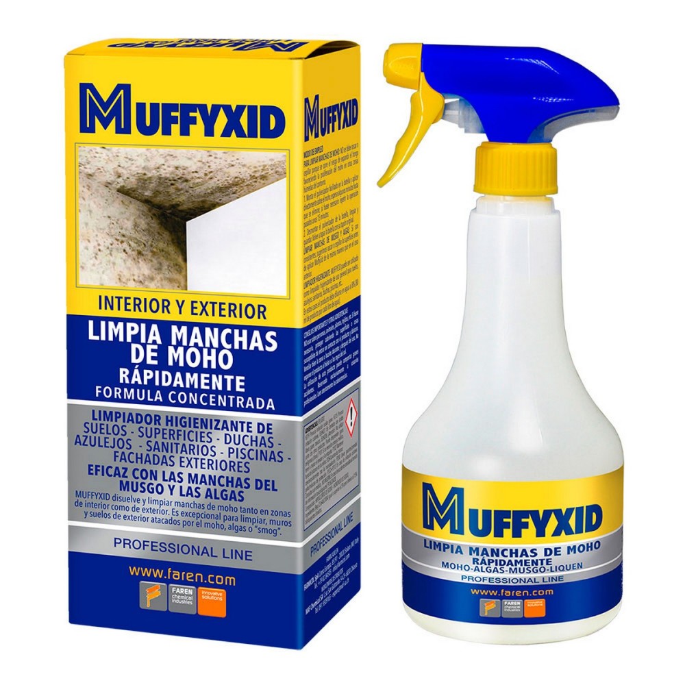 Spray Desinfectante Faren Muffycid Eliminación de moho Cloro Activo 500 ml