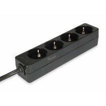 4-socket plugboard without power switch Equip 333281 Black