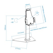 Tablet Ständer TooQ TQTDS0811 Schwarz