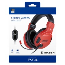 Auricolari con Microfono Gaming Bigben PS4OFHEADSETV3R Rosso