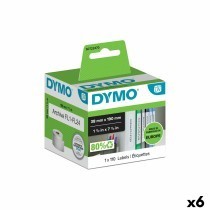 Rollo de Etiquetas Dymo 38 x 190 mm LabelWriter™ Blanco (6 Unidades)