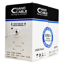 Cable RJ45 Categoría 6 FTP Rígido NANOCABLE CABLE RED RJ45 CAT.6 FTP RIGIDO AWG24, 305 M 305 m Gris 305 m