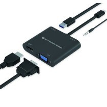 Hub USB Conceptronic Negro 4 en 1