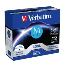Blu-Ray BD-R Riscrivibile Verbatim M-DISC 5 Unità 4x 100 GB