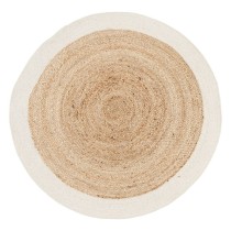 Tappeto Naturale Bianco Juta 120 x 120 cm