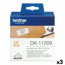 Etiquetas para Impressora Brother DK-11209 Preto/Branco 62 x 29 mm (3 Unidades)