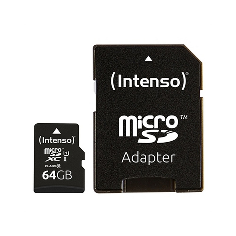 Tarjeta de Memoria Micro SD con Adaptador INTENSO 34234 UHS-I XC Premium Negro