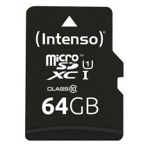 Cartão de Memória Micro SD com Adaptador INTENSO 34234 UHS-I XC Premium Preto