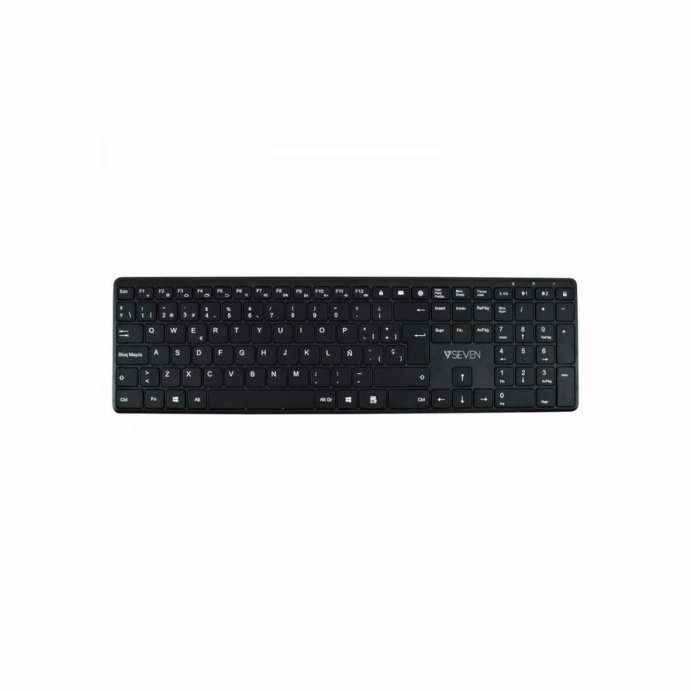 Bluetooth-Tastatur V7 KW550ESBT Qwerty Spanisch Spanisch Schwarz