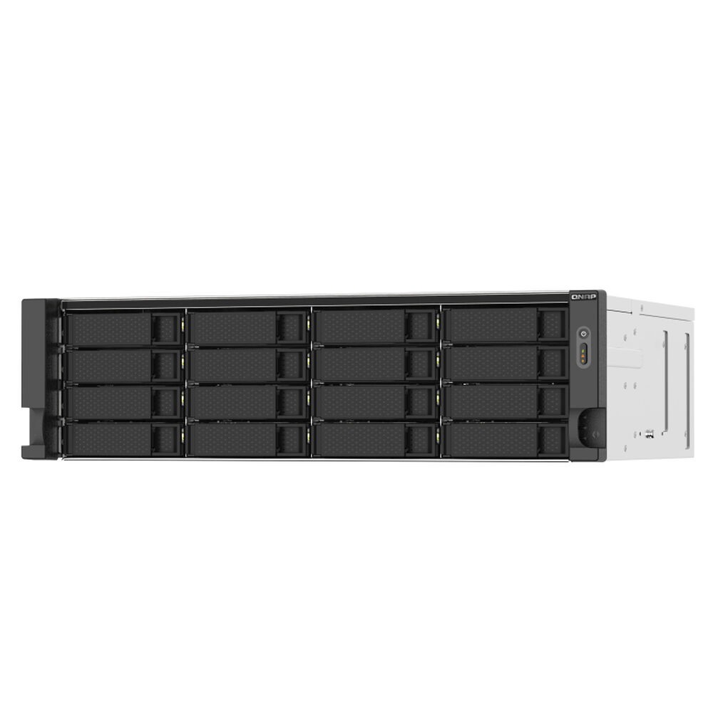 NAS-Netzwerk-Speicher Qnap TS-1673AU-RP-16G Schwarz Grau Schwarz/Grau AMD Ryzen V1500B