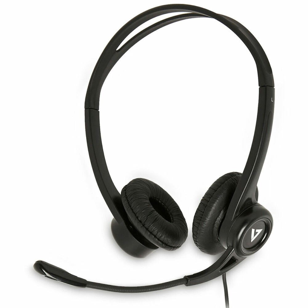 Auriculares com microfone V7 HU311-2EP            Preto