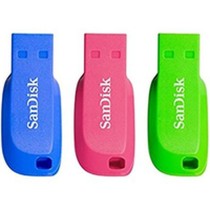 Pendrive SanDisk SDCZ50C-016G-B46T Azzurro Rosa Verde 16 GB (3 Unità)