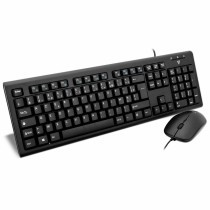 Keyboard and Mouse V7 CKU200FR Black French AZERTY