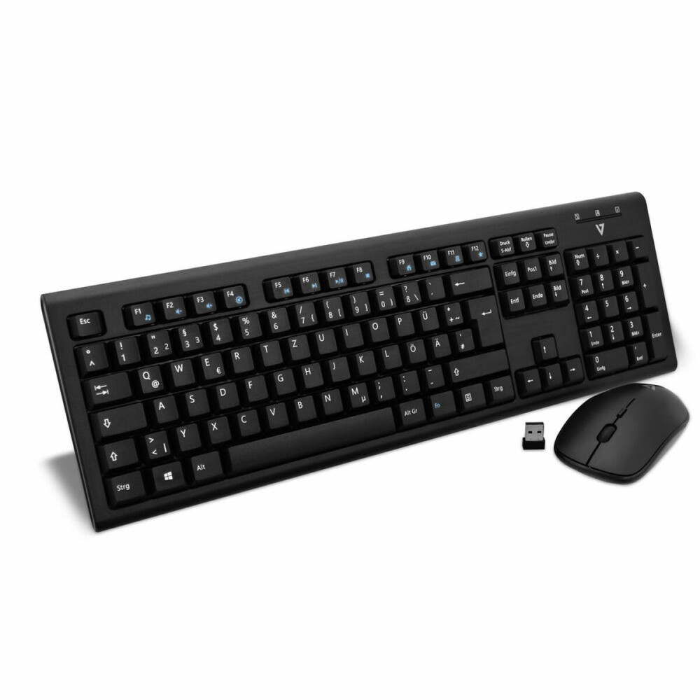 Tastiera e Mouse V7 CKW200DE QWERTZ Tedesco