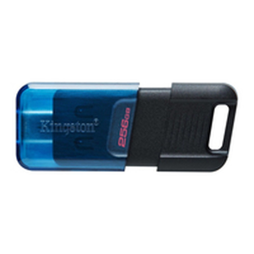 USB Pendrive Kingston DT80M/256GB Schlüsselanhänger Blau Schwarz/Blau 256 GB