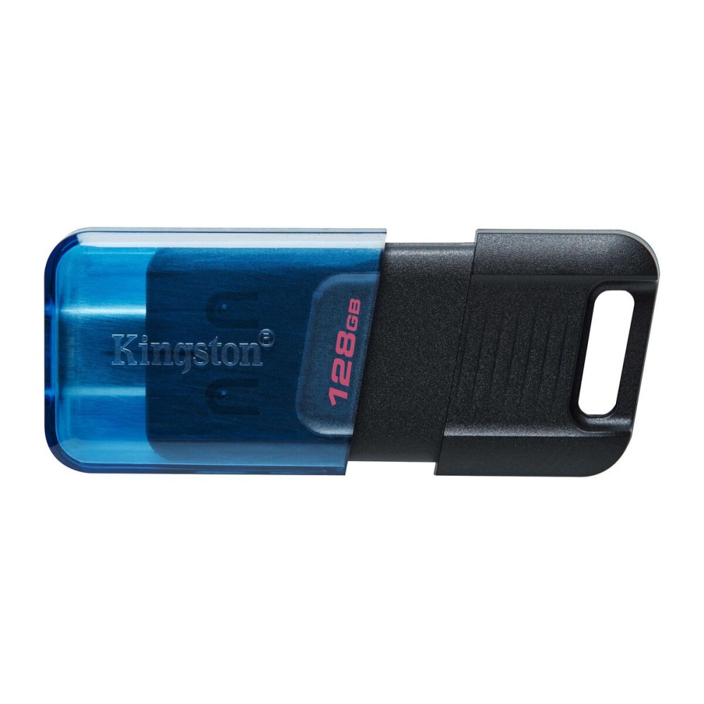 Memoria USB Kingston DT80M/128GB Portachiavi Azzurro Nero/Blu 128 GB